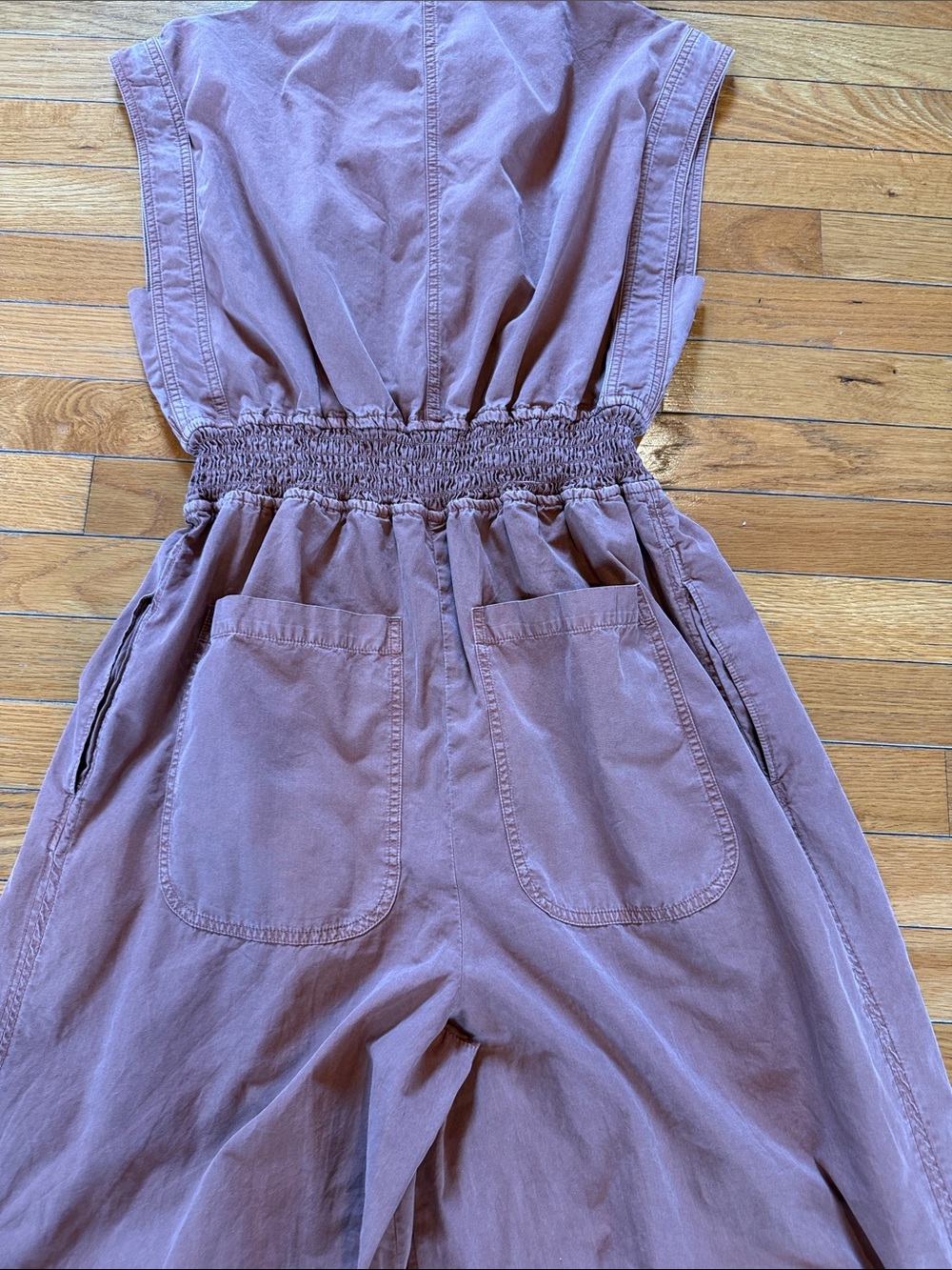Anthropologie Dusty Mauve Button-Front Sleeveless Jumpsuit One Piece Sz XS - Picture 10 of 10
